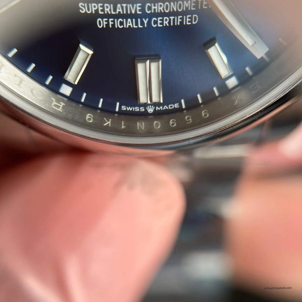 VS Factory Rolex Oyster Perpetual 126000 36mm blue dial anti-counterfeit crown image