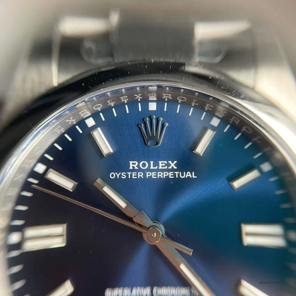 VS Factory Rolex Oyster Perpetual 126000 36mm blue dial high-definition dial photos