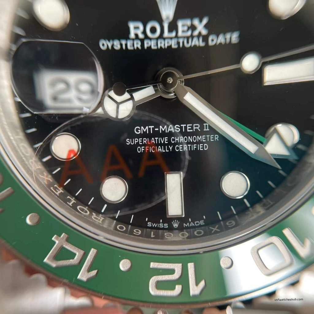 VS Factory Rolex GMT-Master II 126720VTNR “Sprite” (green/black bezel) anti-counterfeit crown high-definition real-shot photos