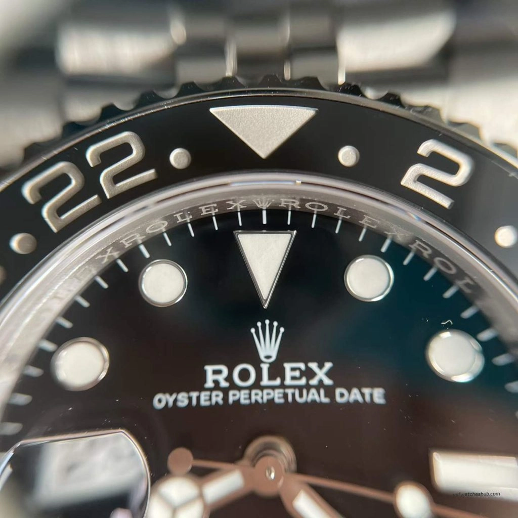 VS Factory Rolex GMT-Master II 126720VTNR “Sprite” (green/black bezel) front dial logo real-shot photos