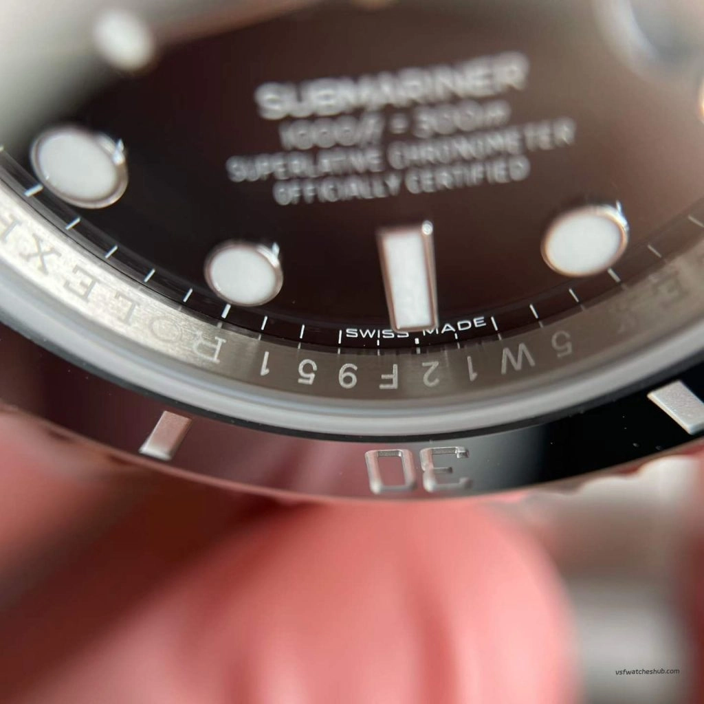 VS Factory Rolex Submariner 116610LN (model 116610LN-0001) anti-counterfeiting mark