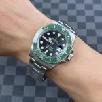 VSF Rolex Submariner 126610LV Starbucks on wrist green bezel