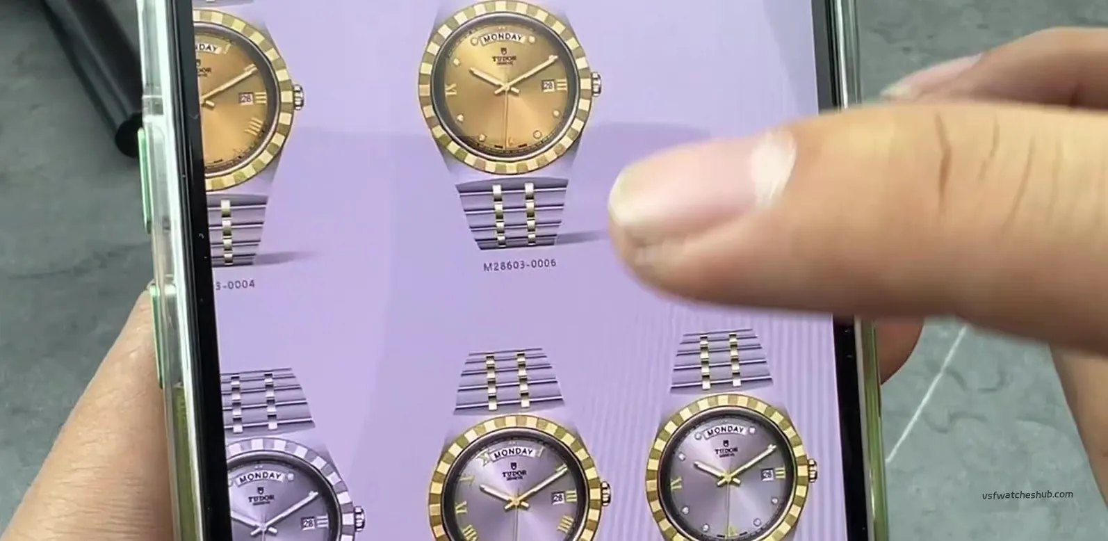 Two-tone IWC replica watch on wrist
